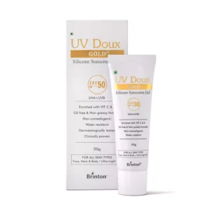 brinton uv doux gold spf50 sunscreen gel 50gm